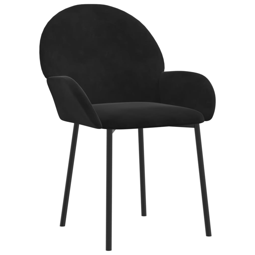 Dining chairs 2 pcs. Black velvet