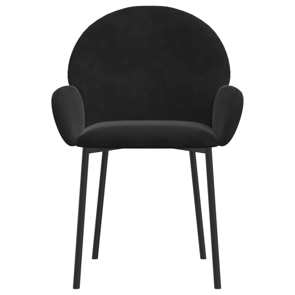 Dining chairs 2 pcs. Black velvet
