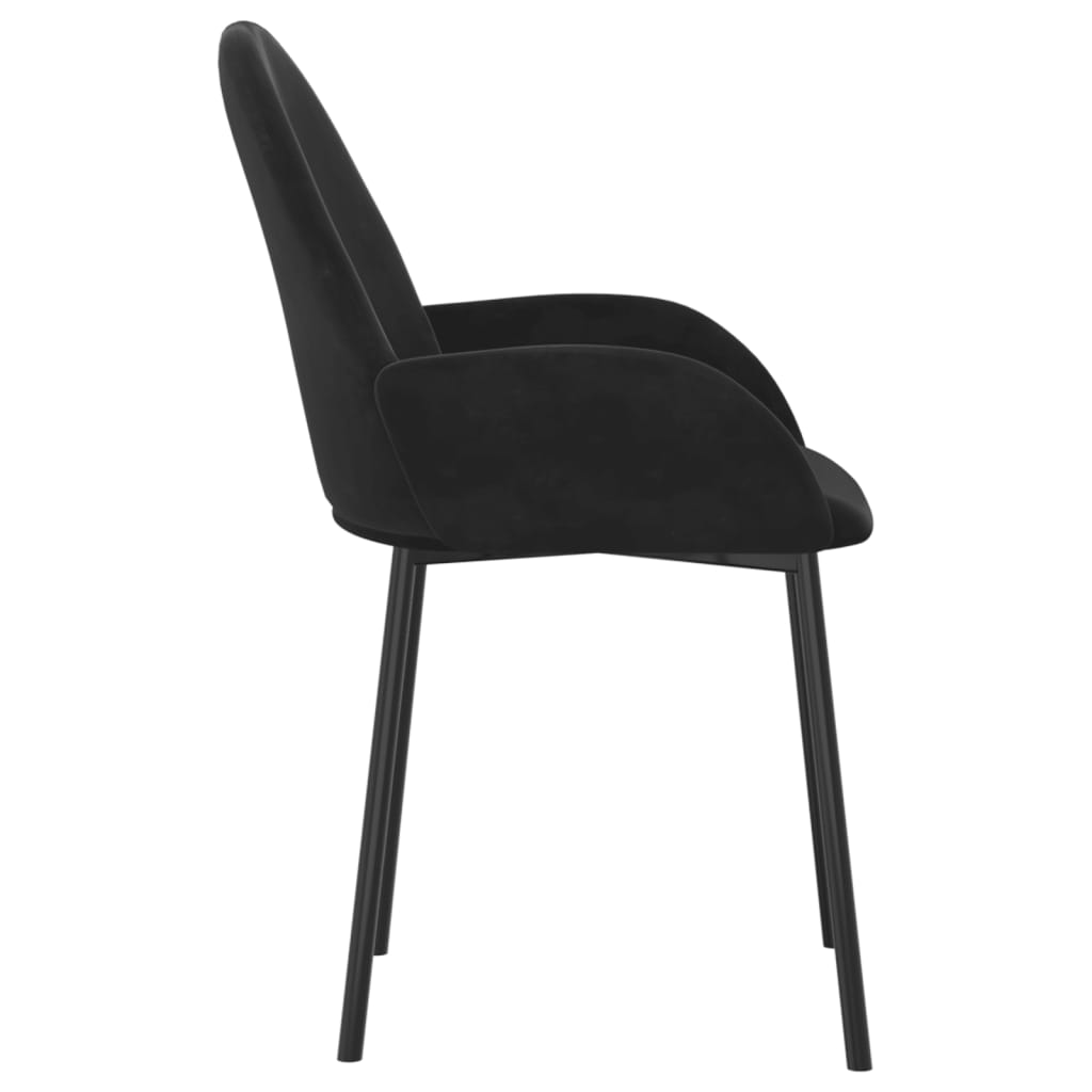 Dining chairs 2 pcs. Black velvet