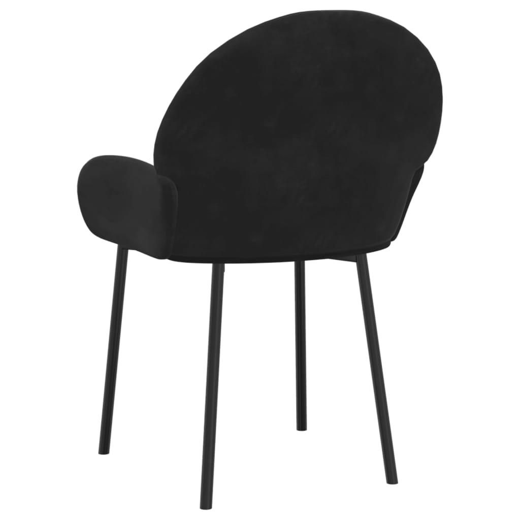 Dining chairs 2 pcs. Black velvet