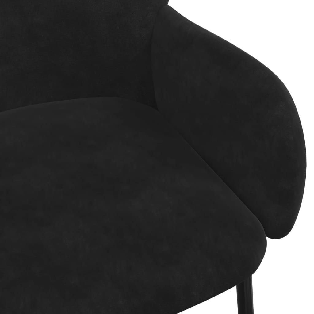 Dining chairs 2 pcs. Black velvet