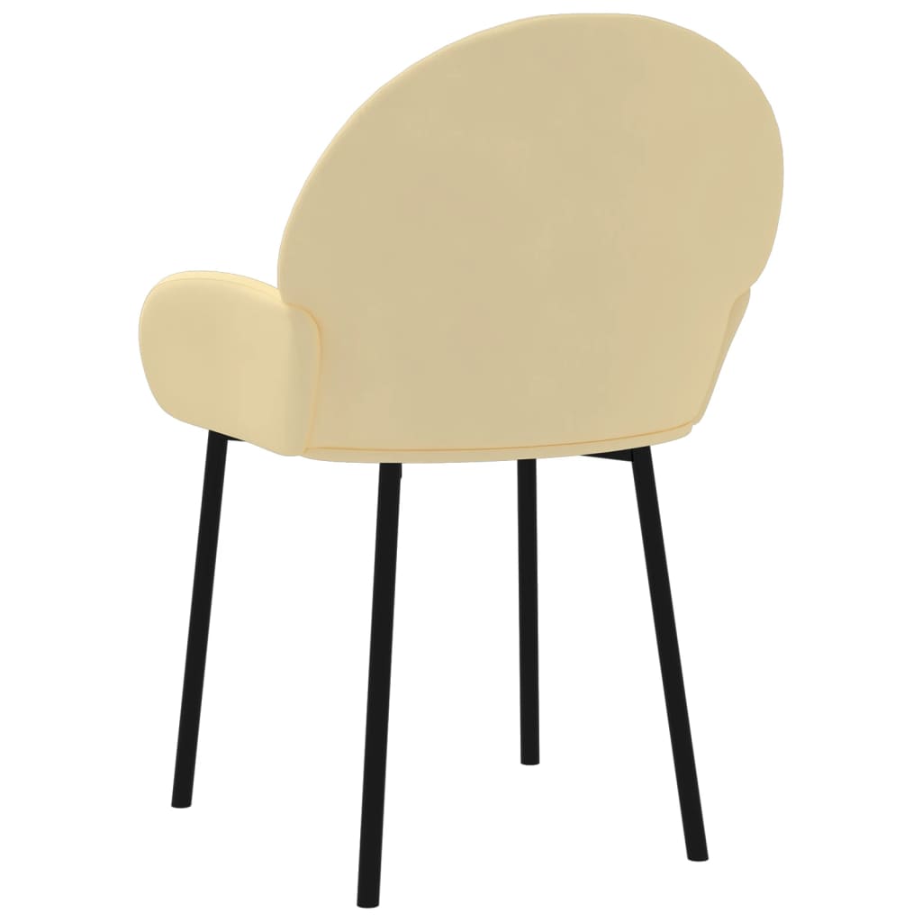 Dining chairs 2 pcs. Cream velvet