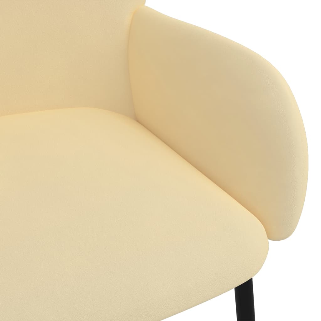 Dining chairs 2 pcs. Cream velvet