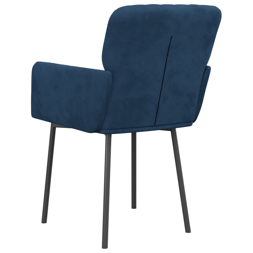 Dining chairs 2 pcs. Blue velvet