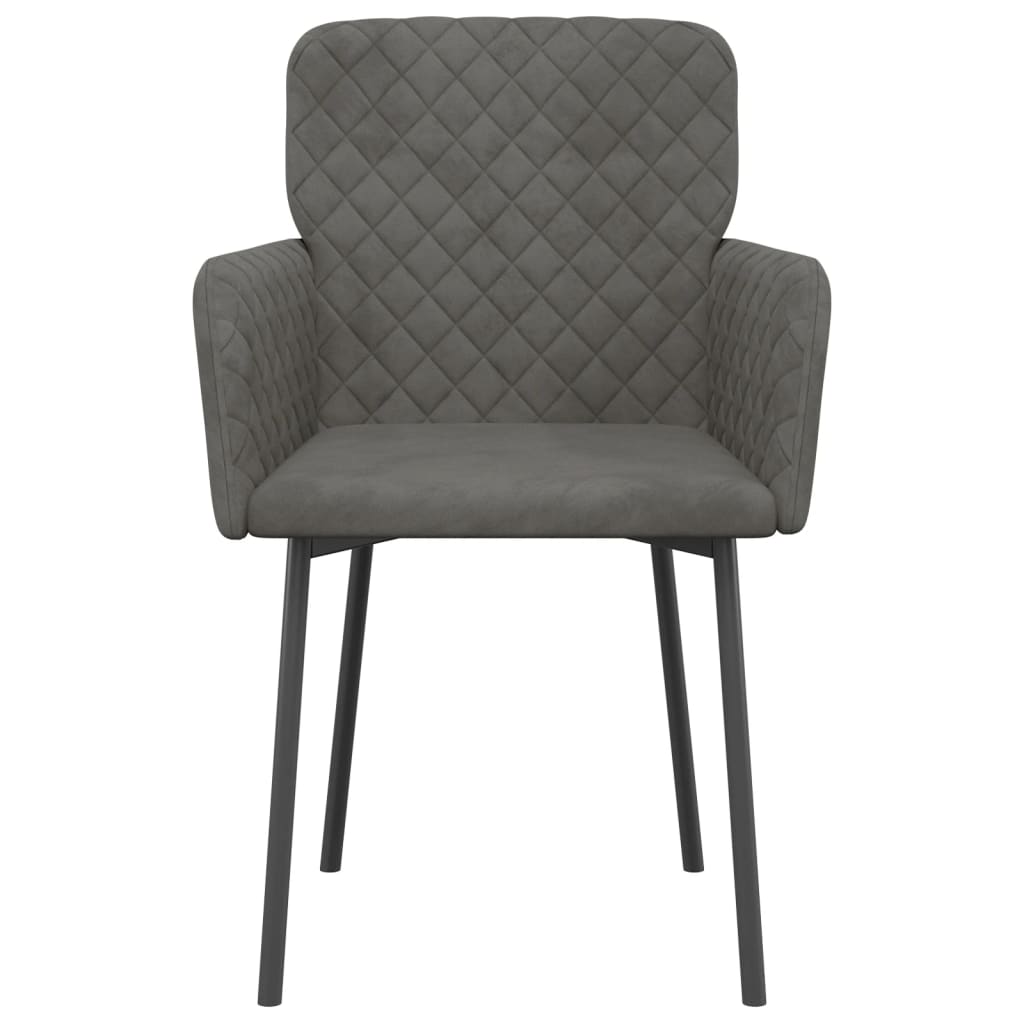 Dining chairs 2 pcs. Dark grey velvet