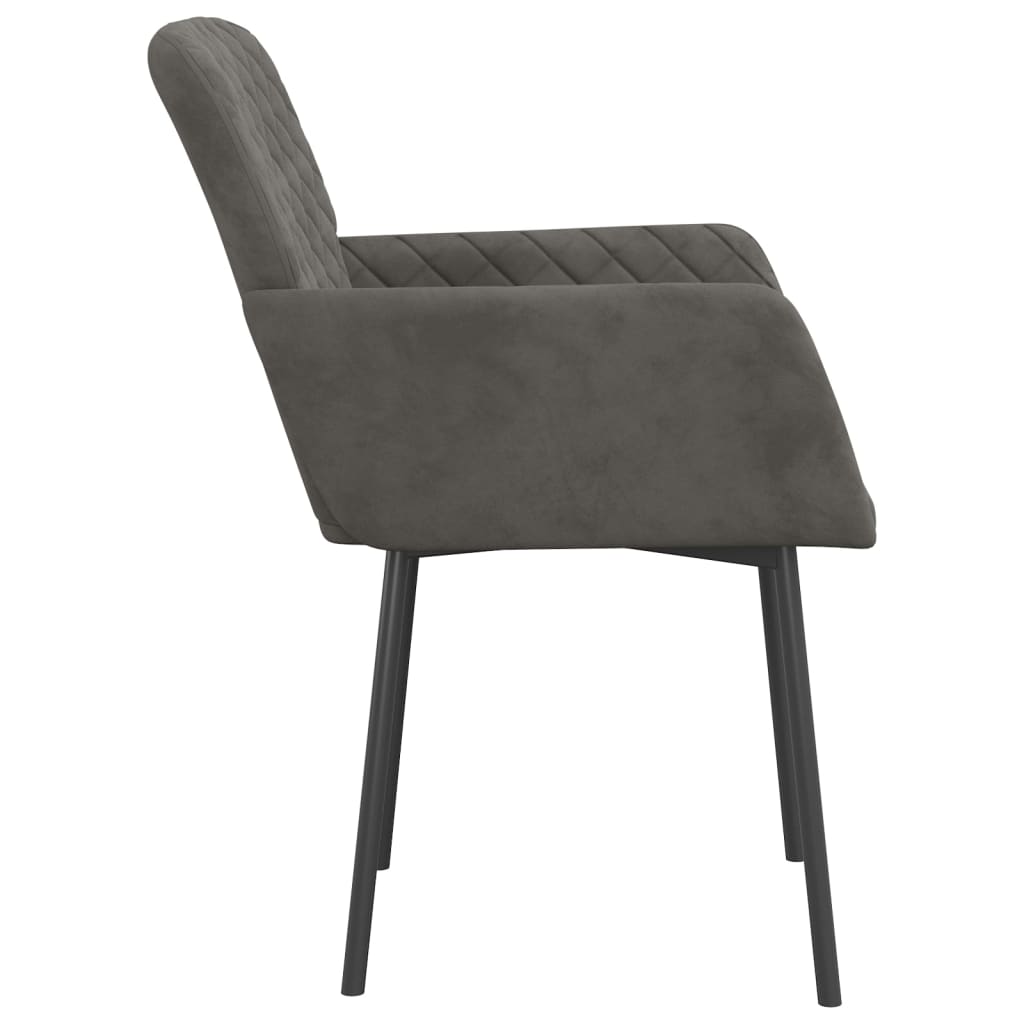Dining chairs 2 pcs. Dark grey velvet