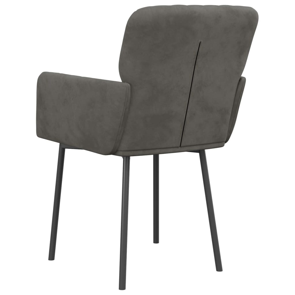 Dining chairs 2 pcs. Dark grey velvet