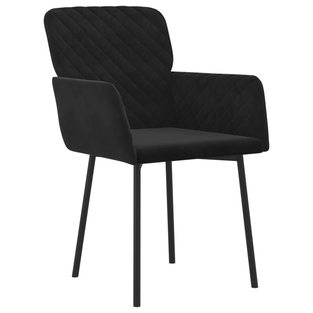 Dining chairs 2 pcs. Black velvet