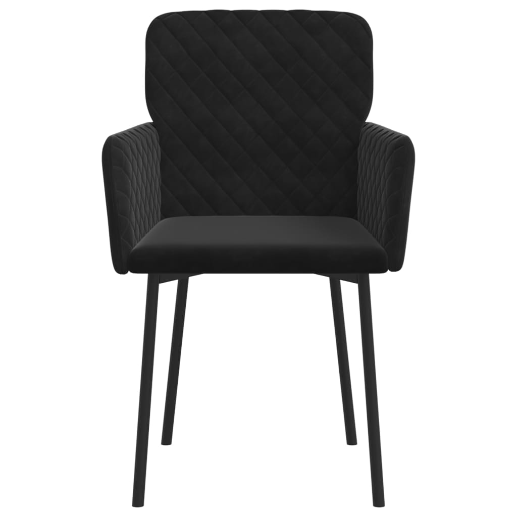 Dining chairs 2 pcs. Black velvet