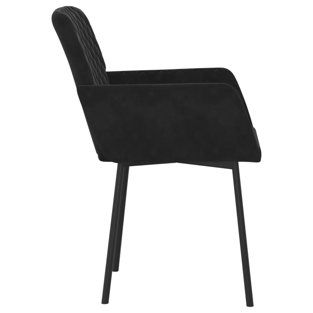 Dining chairs 2 pcs. Black velvet