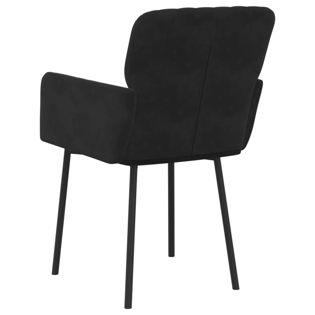 Dining chairs 2 pcs. Black velvet