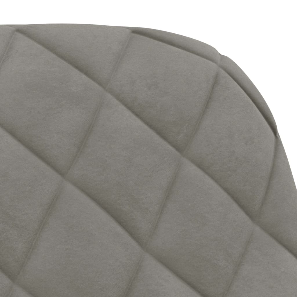 Dining Chairs 2 pcs. Swivel Light Grey Velvet