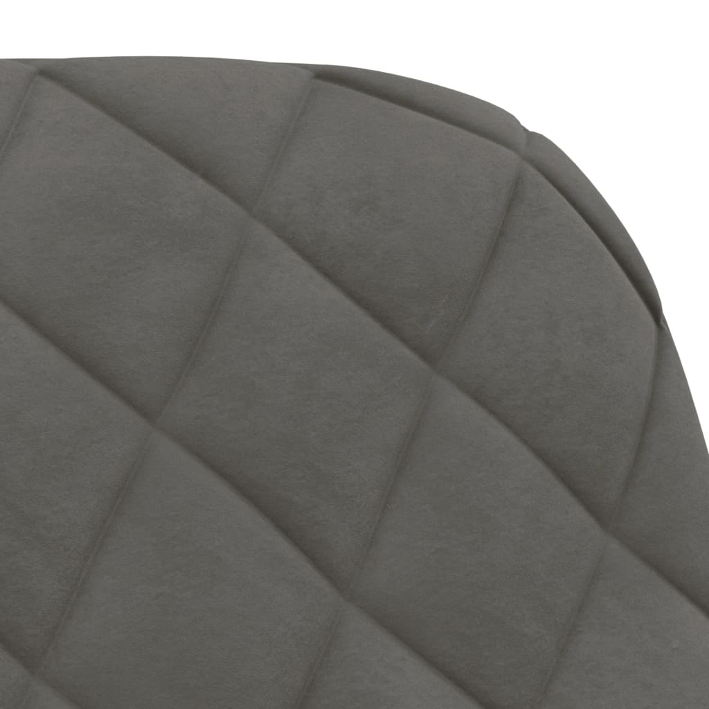 Dining Chairs 2 pcs. Swivel Dark Grey Velvet