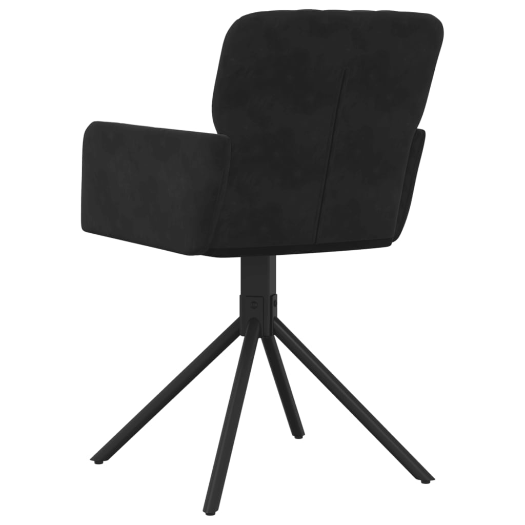 Dining Chairs 2 pcs. Swivel Black Velvet