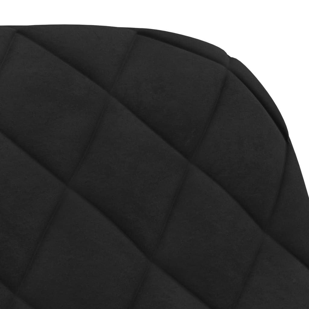 Dining Chairs 2 pcs. Swivel Black Velvet