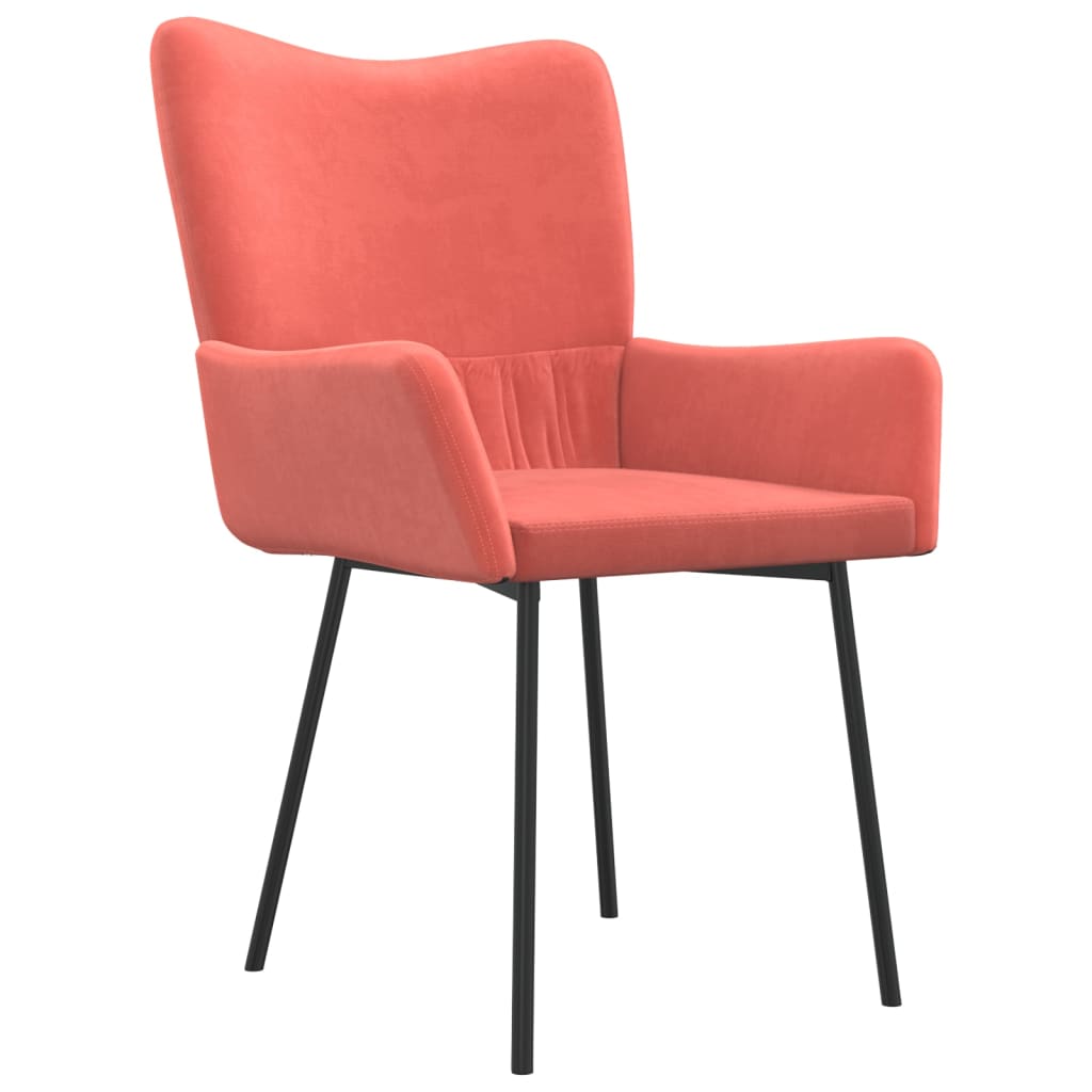 Dining chairs 2 pcs. Pink velvet