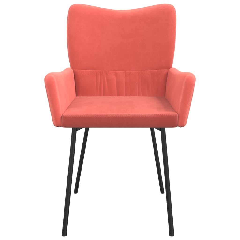 Dining chairs 2 pcs. Pink velvet