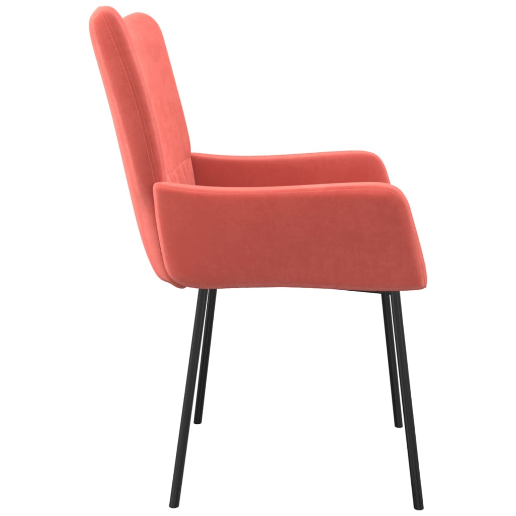 Dining chairs 2 pcs. Pink velvet