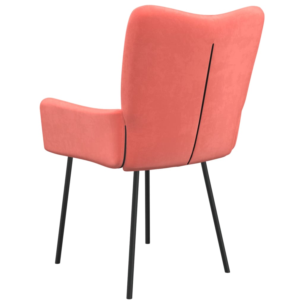 Dining chairs 2 pcs. Pink velvet