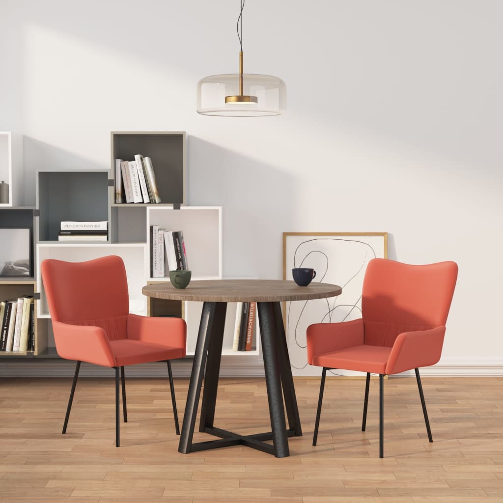 Dining chairs 2 pcs. Pink velvet