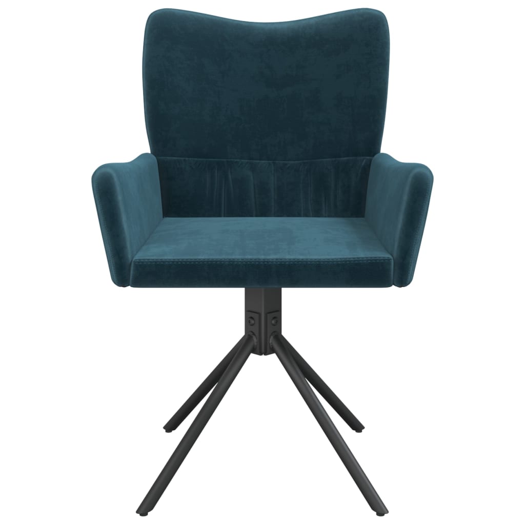 Dining Chairs 2 pcs. Swivel Blue Velvet