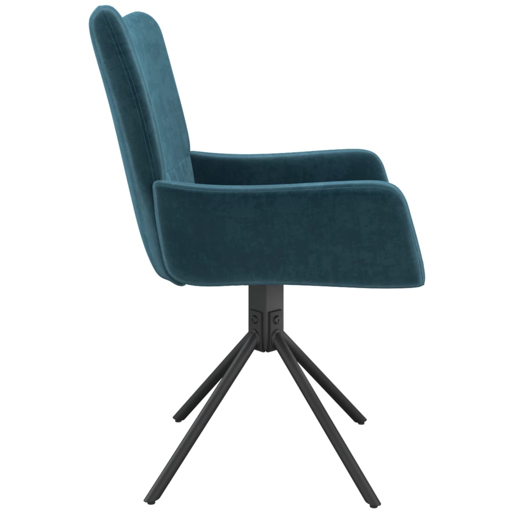 Dining Chairs 2 pcs. Swivel Blue Velvet