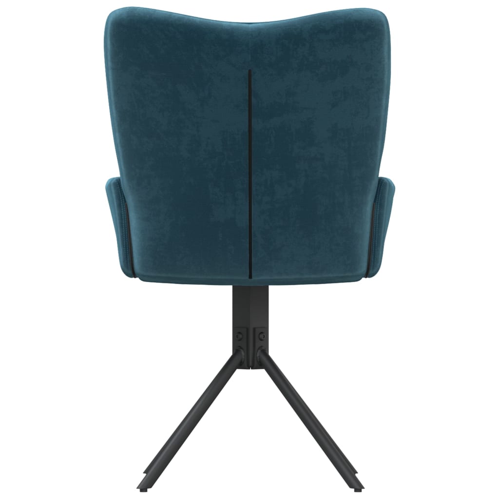 Dining Chairs 2 pcs. Swivel Blue Velvet