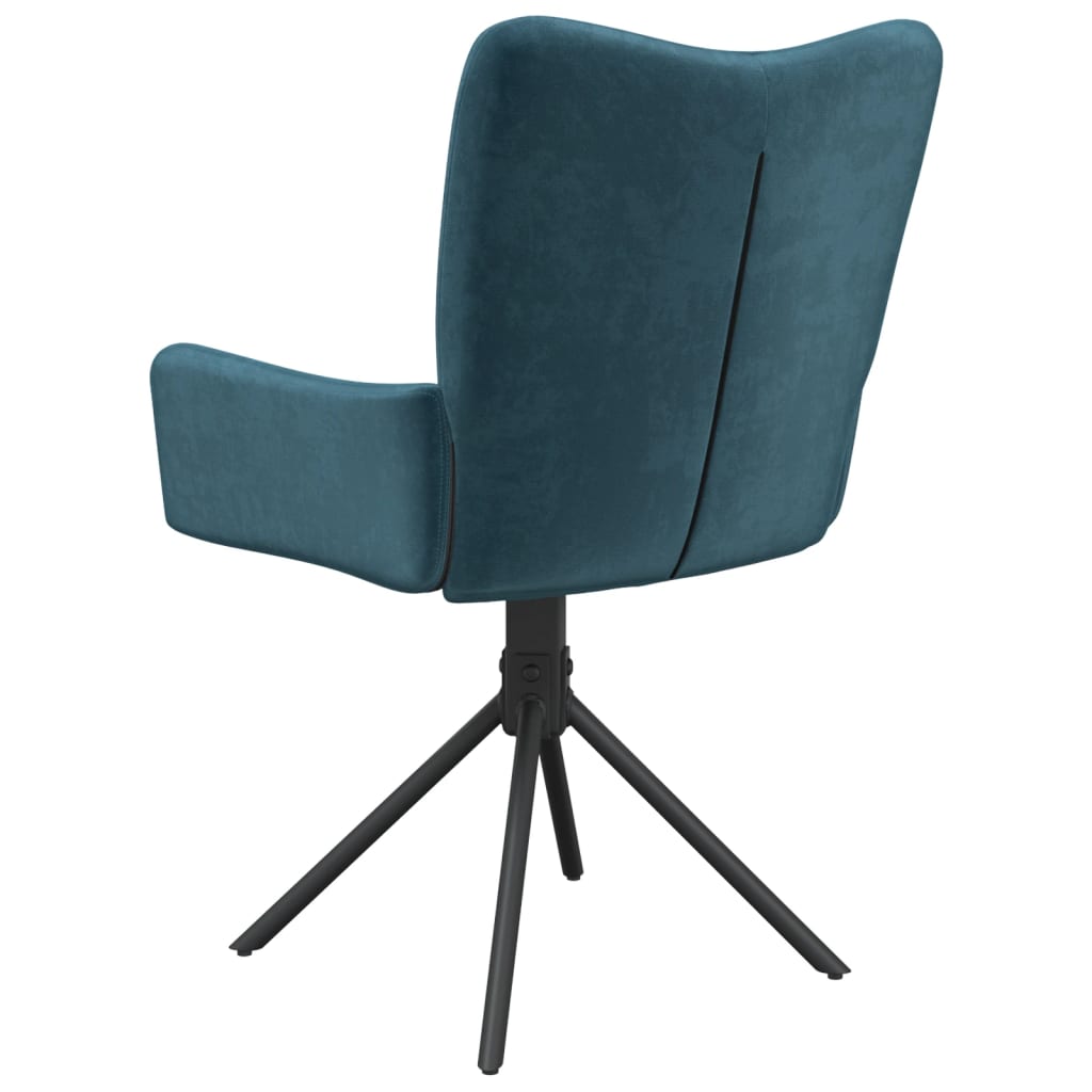 Dining Chairs 2 pcs. Swivel Blue Velvet