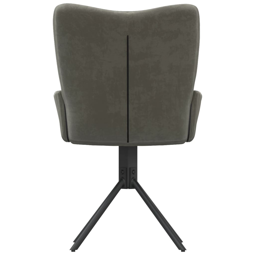 Dining Chairs 2 pcs. Swivel Dark Grey Velvet