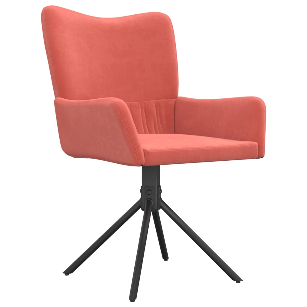 Dining Chairs 2 pcs. Swivel Pink Velvet