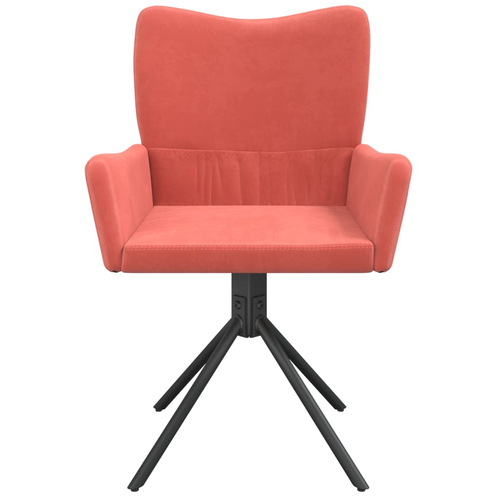 Dining Chairs 2 pcs. Swivel Pink Velvet