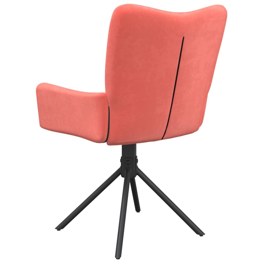 Dining Chairs 2 pcs. Swivel Pink Velvet