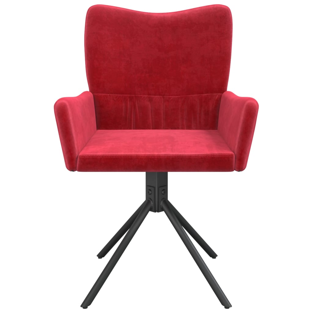 Dining Chairs 2 pcs. Swivel Wine Red Velvet
