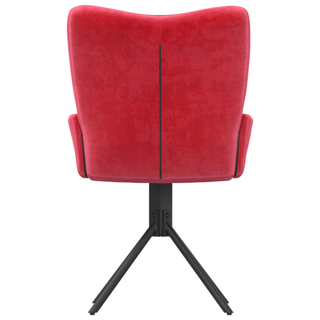 Dining Chairs 2 pcs. Swivel Wine Red Velvet