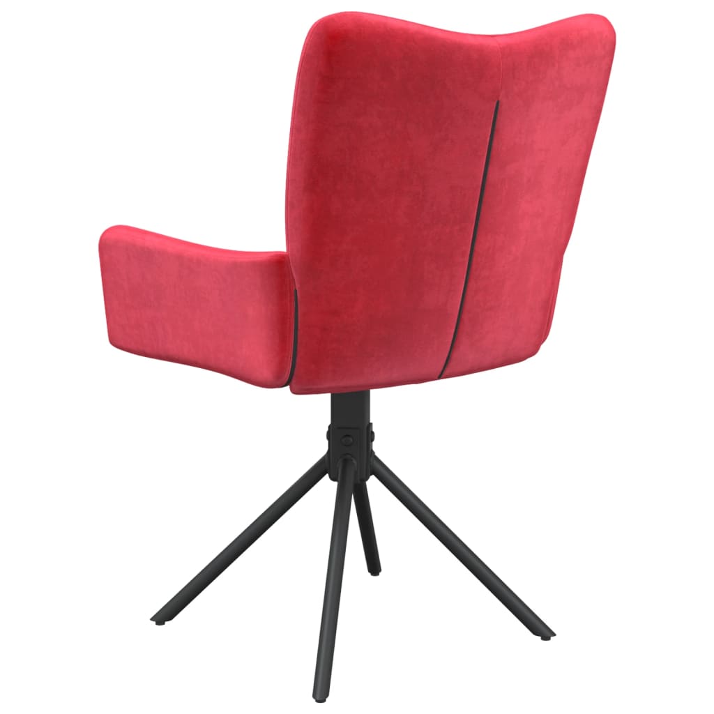 Dining Chairs 2 pcs. Swivel Wine Red Velvet