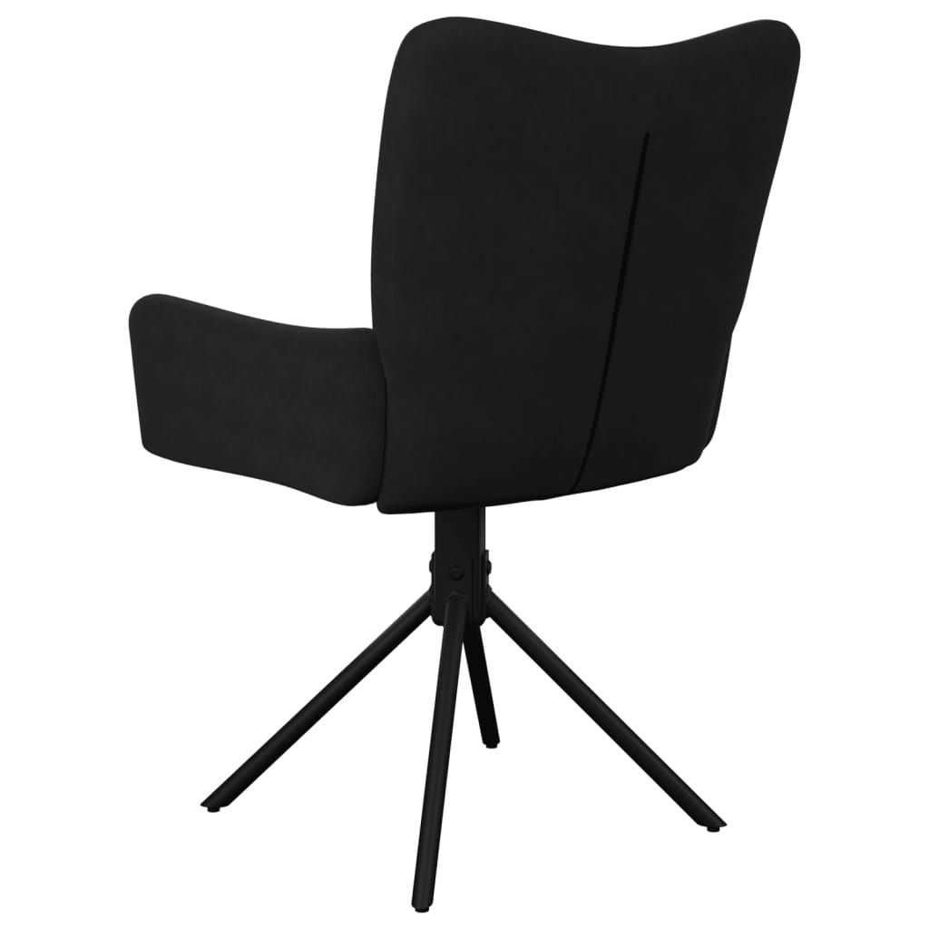 Dining Chairs 2 pcs. Swivel Black Velvet