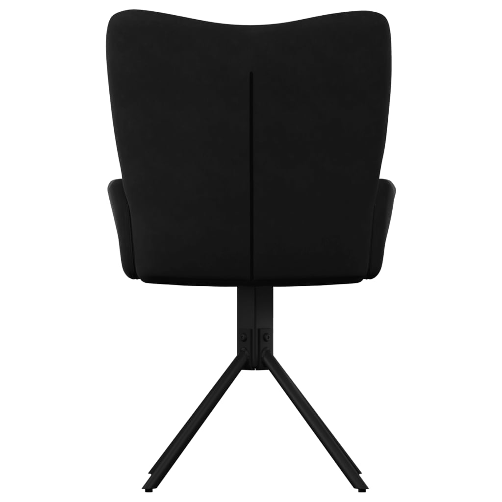 Dining Chairs 2 pcs. Swivel Black Velvet