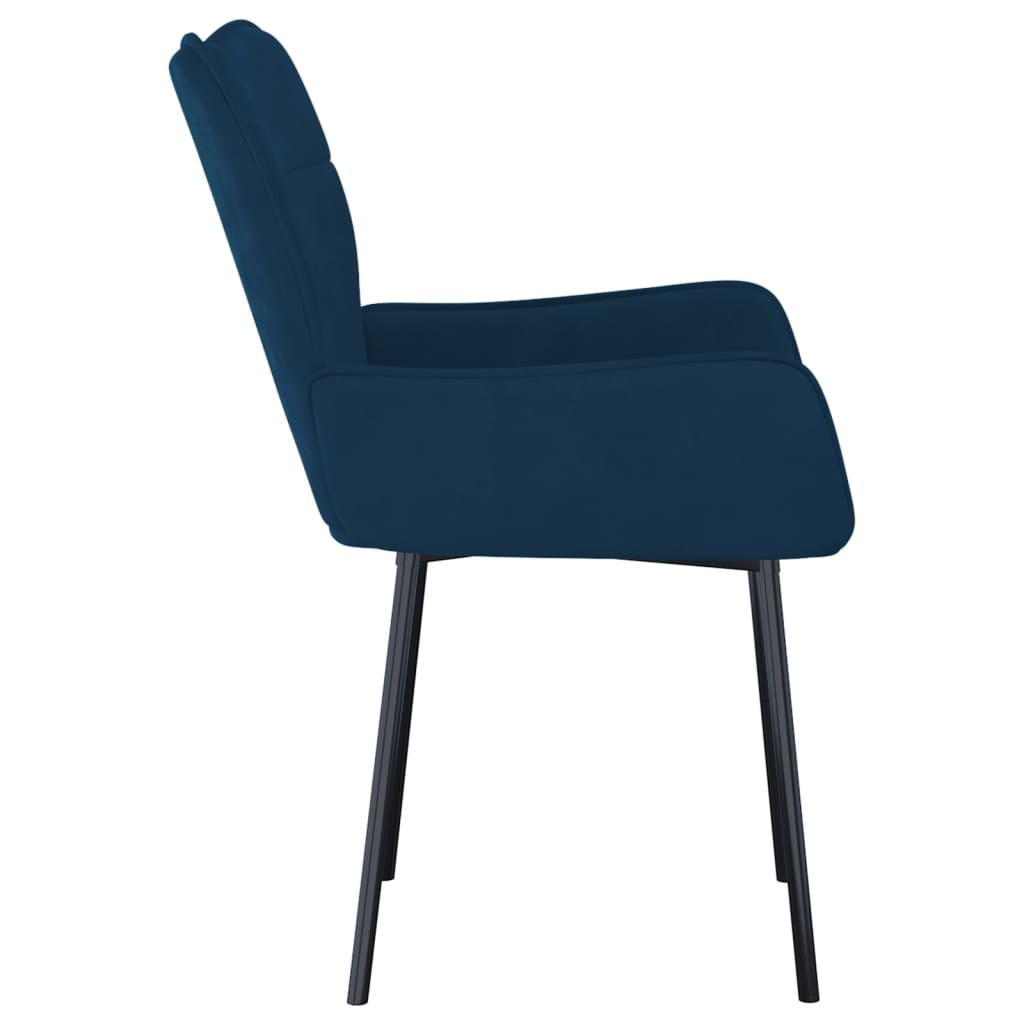 Dining chairs 2 pcs. Blue velvet