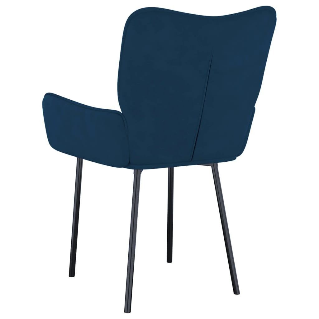 Dining chairs 2 pcs. Blue velvet