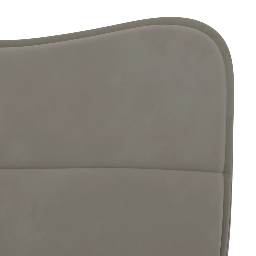 Dining chairs 2 pcs. Light grey velvet