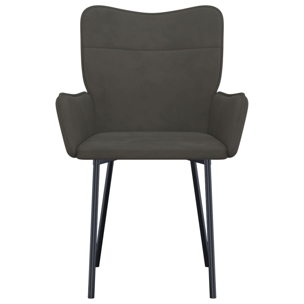 Dining chairs 2 pcs. Dark grey velvet