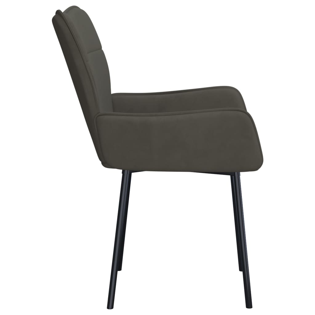 Dining chairs 2 pcs. Dark grey velvet