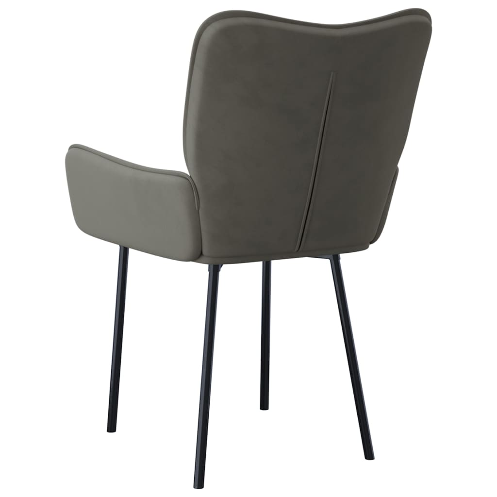 Dining chairs 2 pcs. Dark grey velvet