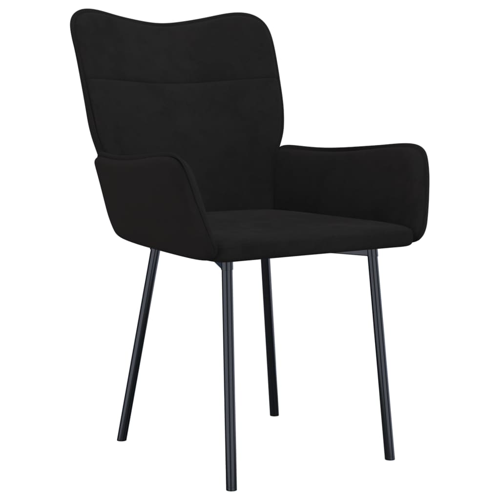 Dining chairs 2 pcs. Black velvet