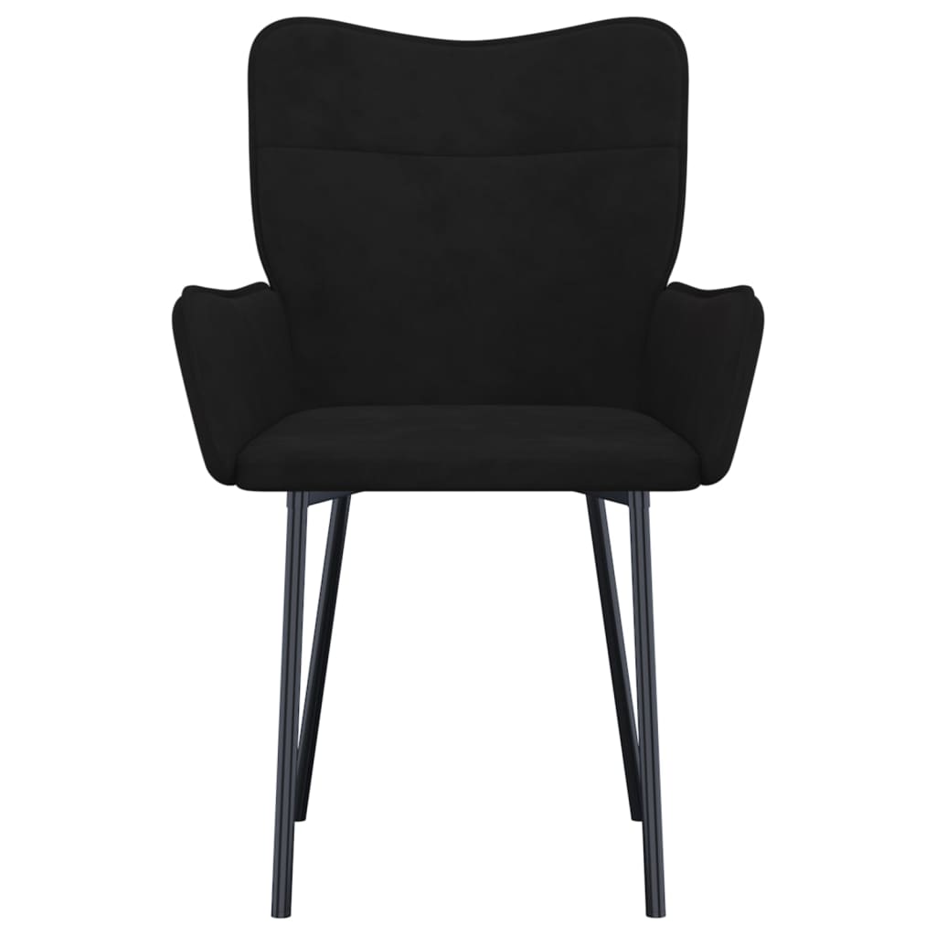 Dining chairs 2 pcs. Black velvet