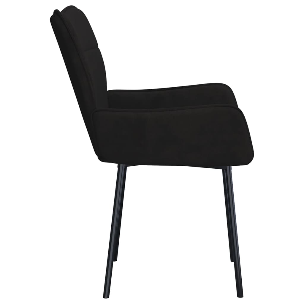 Dining chairs 2 pcs. Black velvet