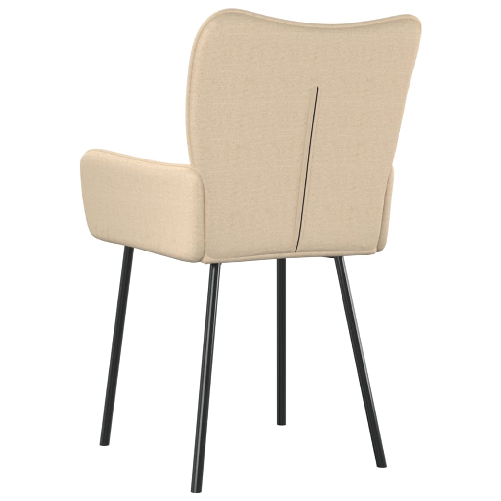 Dining chairs 2 pcs. Cream fabric