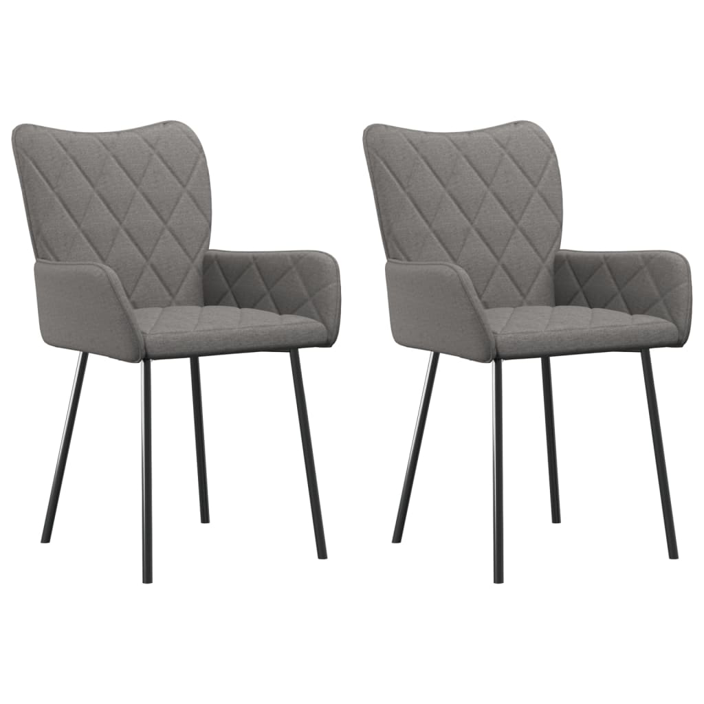 Dining chairs 2 pcs. Light grey fabric