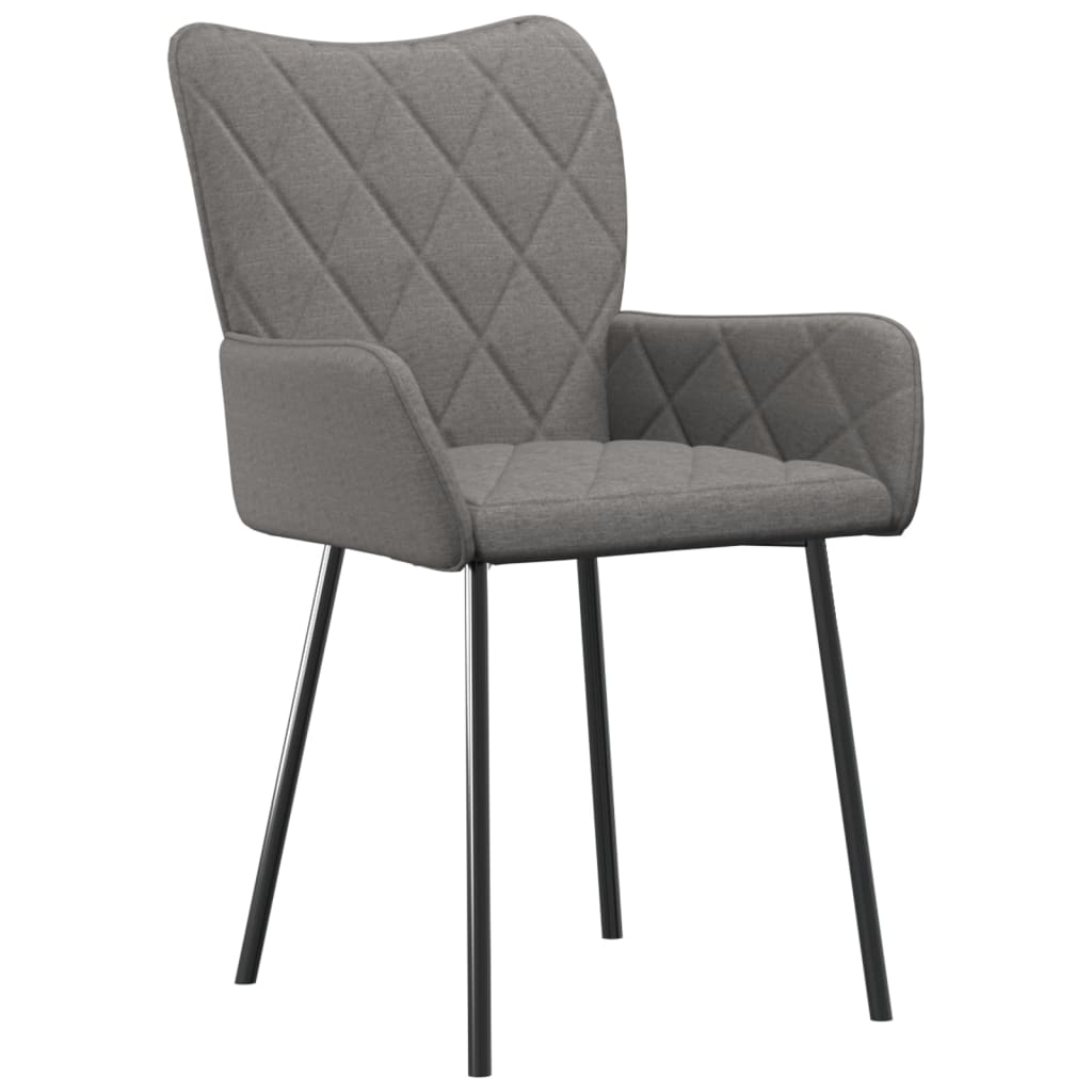 Dining chairs 2 pcs. Light grey fabric