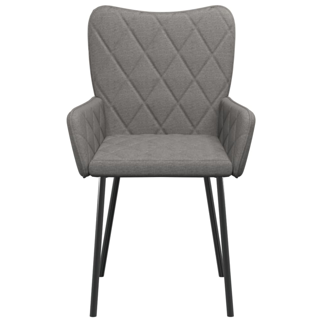 Dining chairs 2 pcs. Light grey fabric